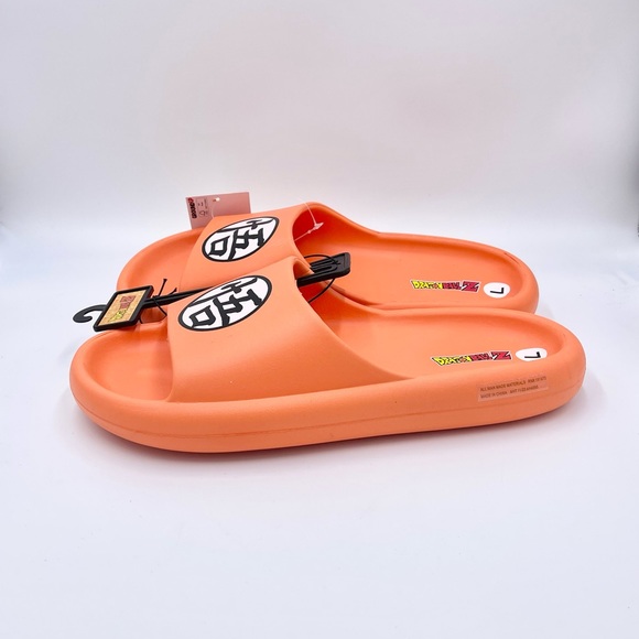 NEW Dragon Ball Z Goku Kanji Anime Slip On Pillow Slide Sandals Men’s M, L, XL - Picture 5 of 9